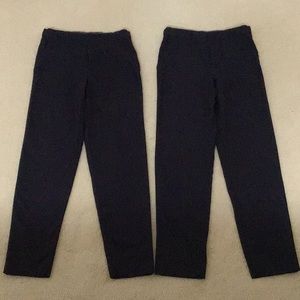 LOT OF 2 BEATTIES NAVY BLUE SCHOOL UNIFORM PANTS SIZE 29 ADJUSTABLE WAIST